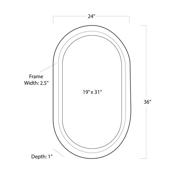 Bonjour Rattan Mirror Line Drawing